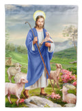 Jesus the Shepherd and his flock of sheep Garden Flag Mailbox Decorative Yard Banner Outside Patio Artwork for Flower Beds, Garden Size, Multicolor