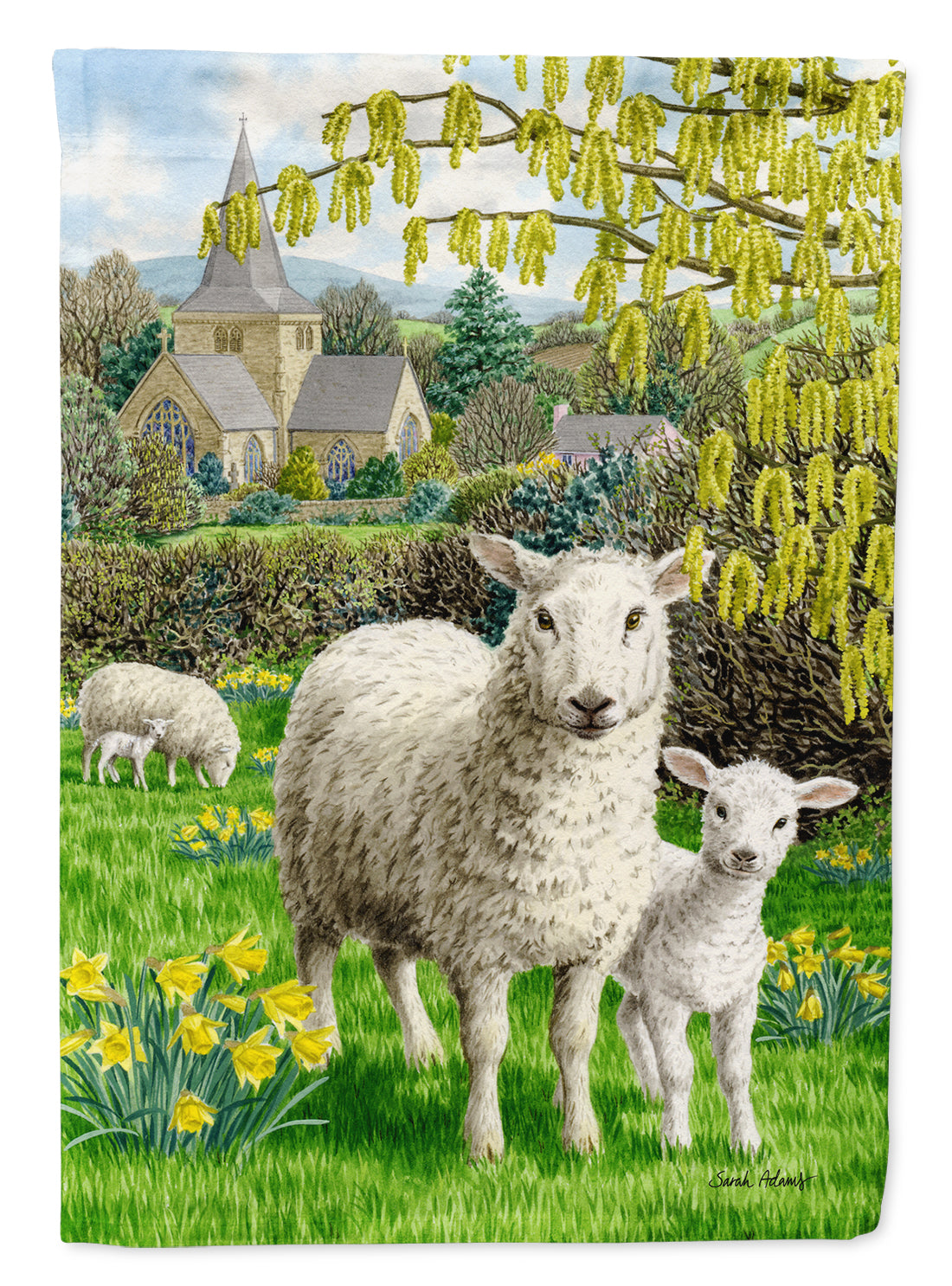 Sheep Garden Flag Mailbox Decorative Yard Banner Outside Patio Artwork for Flower Beds, Garden Size, Multicolor