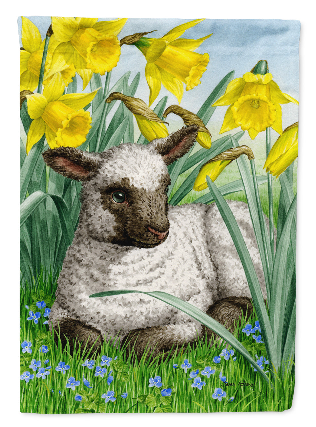 Lamb Garden Flag Mailbox Decorative Yard Banner Outside Patio Artwork for Flower Beds, Garden Size, Multicolor