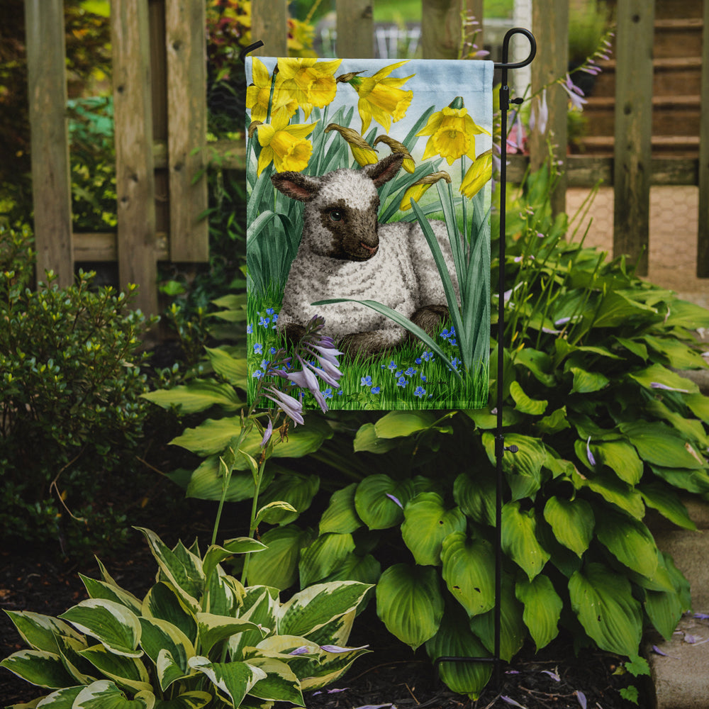 Lamb Garden Flag Mailbox Decorative Yard Banner Outside Patio Artwork for Flower Beds, Garden Size, Multicolor