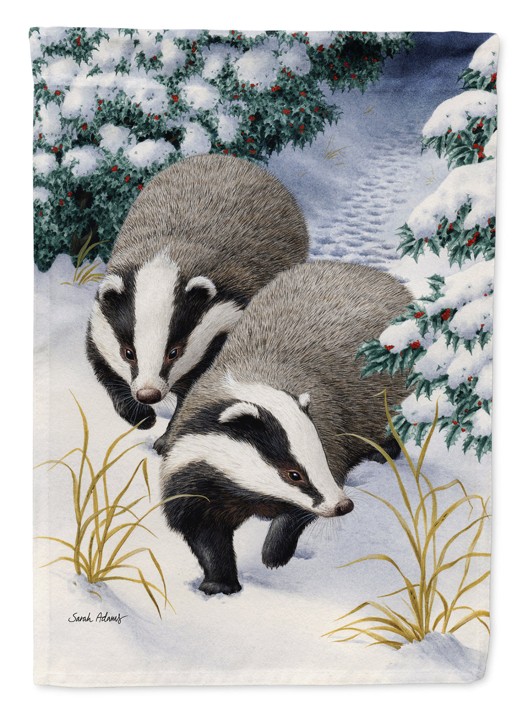 Badgers on the Move Garden Flag Mailbox Decorative Yard Banner Outside Patio Artwork for Flower Beds, Garden Size, Multicolor