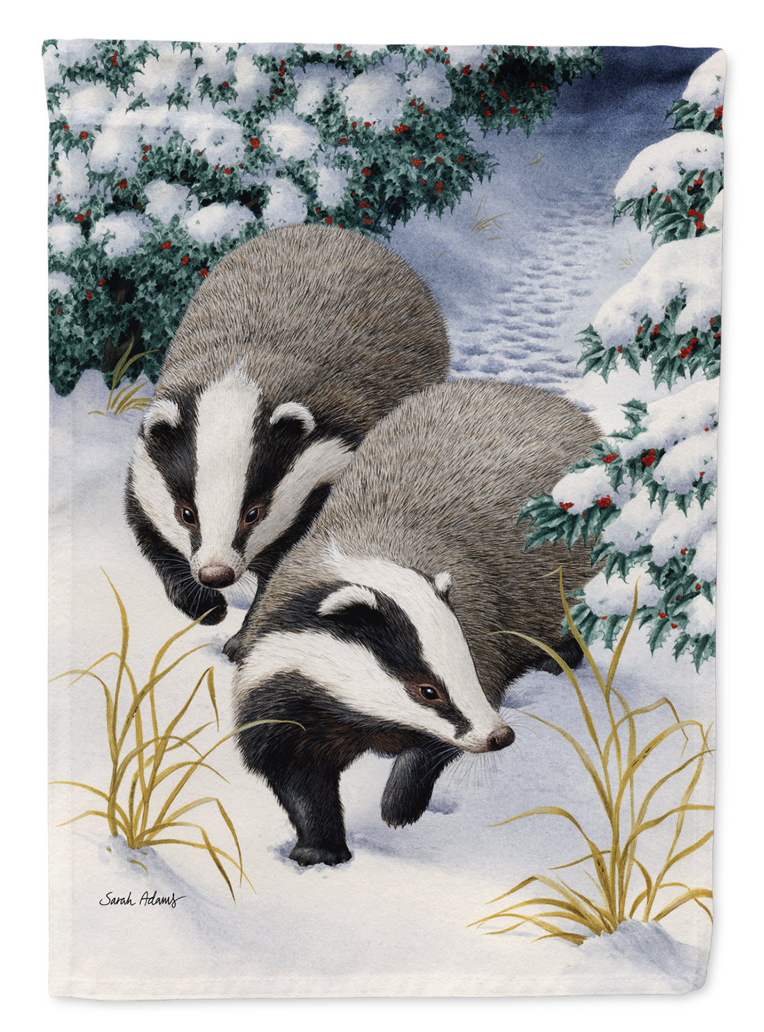 Badgers on the Move Garden Flag Mailbox Decorative Yard Banner Outside Patio Artwork for Flower Beds, Garden Size, Multicolor