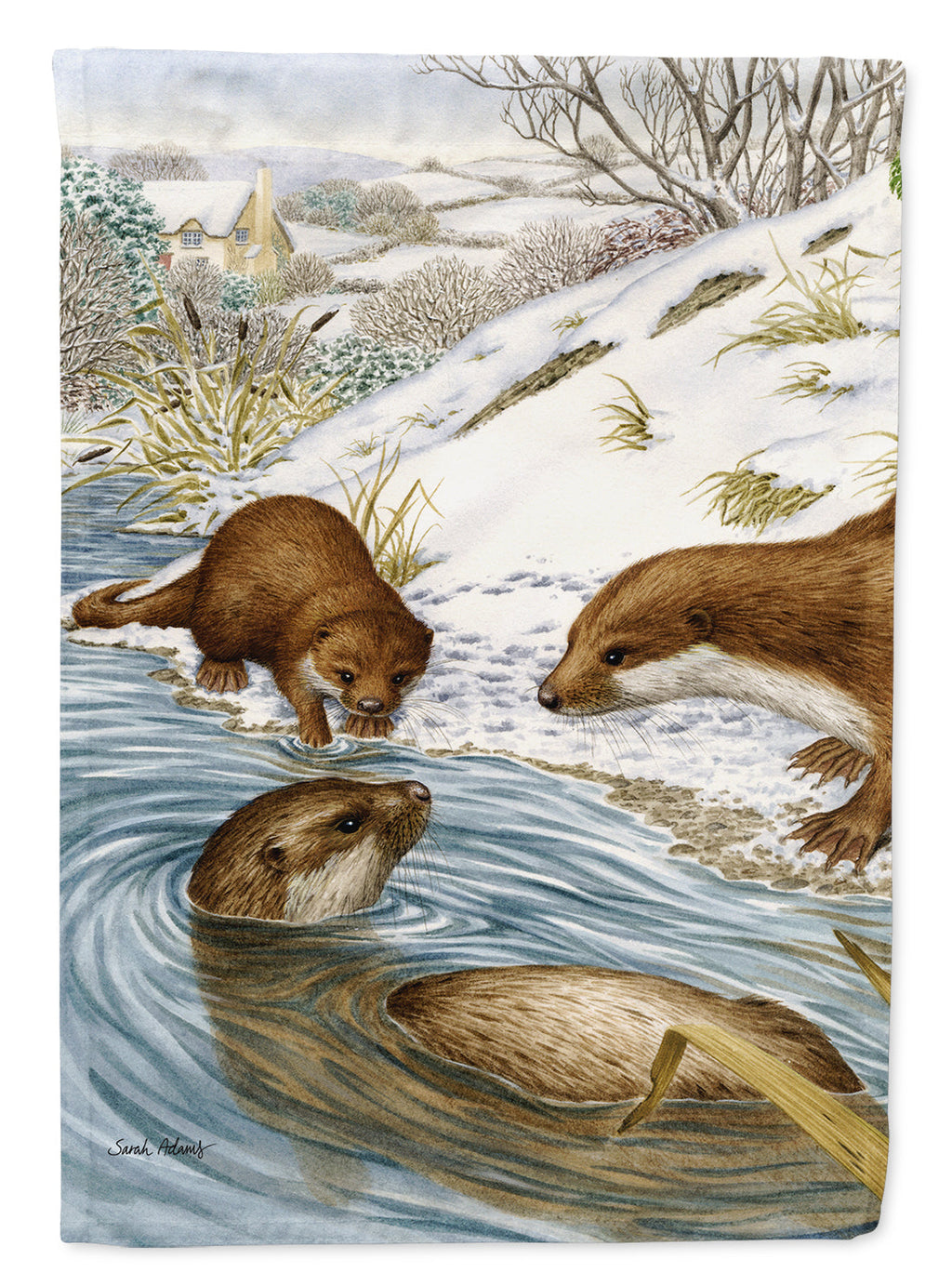 Otter at Play Garden Flag Mailbox Decorative Yard Banner Outside Patio Artwork for Flower Beds, Garden Size, Multicolor