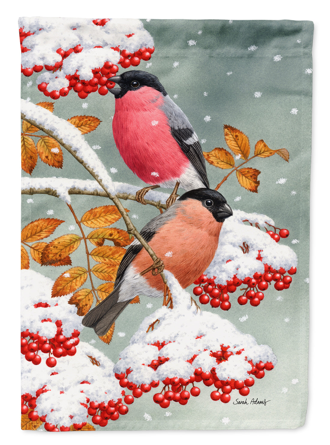 Eurasian Bullfinches Garden Flag Mailbox Decorative Yard Banner Outside Patio Artwork for Flower Beds, Garden Size, Multicolor