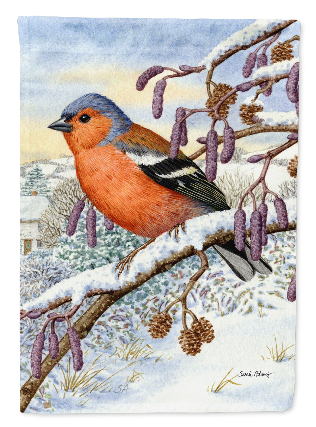 Eurasian Bullfinch Garden Flag Mailbox Decorative Yard Banner Outside Patio Artwork for Flower Beds, Garden Size, Multicolor