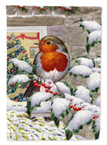 European Robin at the Window Garden Flag Mailbox Decorative Yard Banner Outside Patio Artwork for Flower Beds, Garden Size, Multicolor