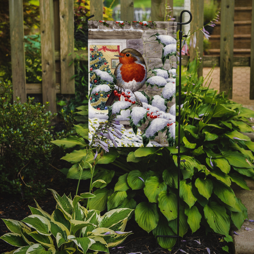 European Robin at the Window Garden Flag Mailbox Decorative Yard Banner Outside Patio Artwork for Flower Beds, Garden Size, Multicolor