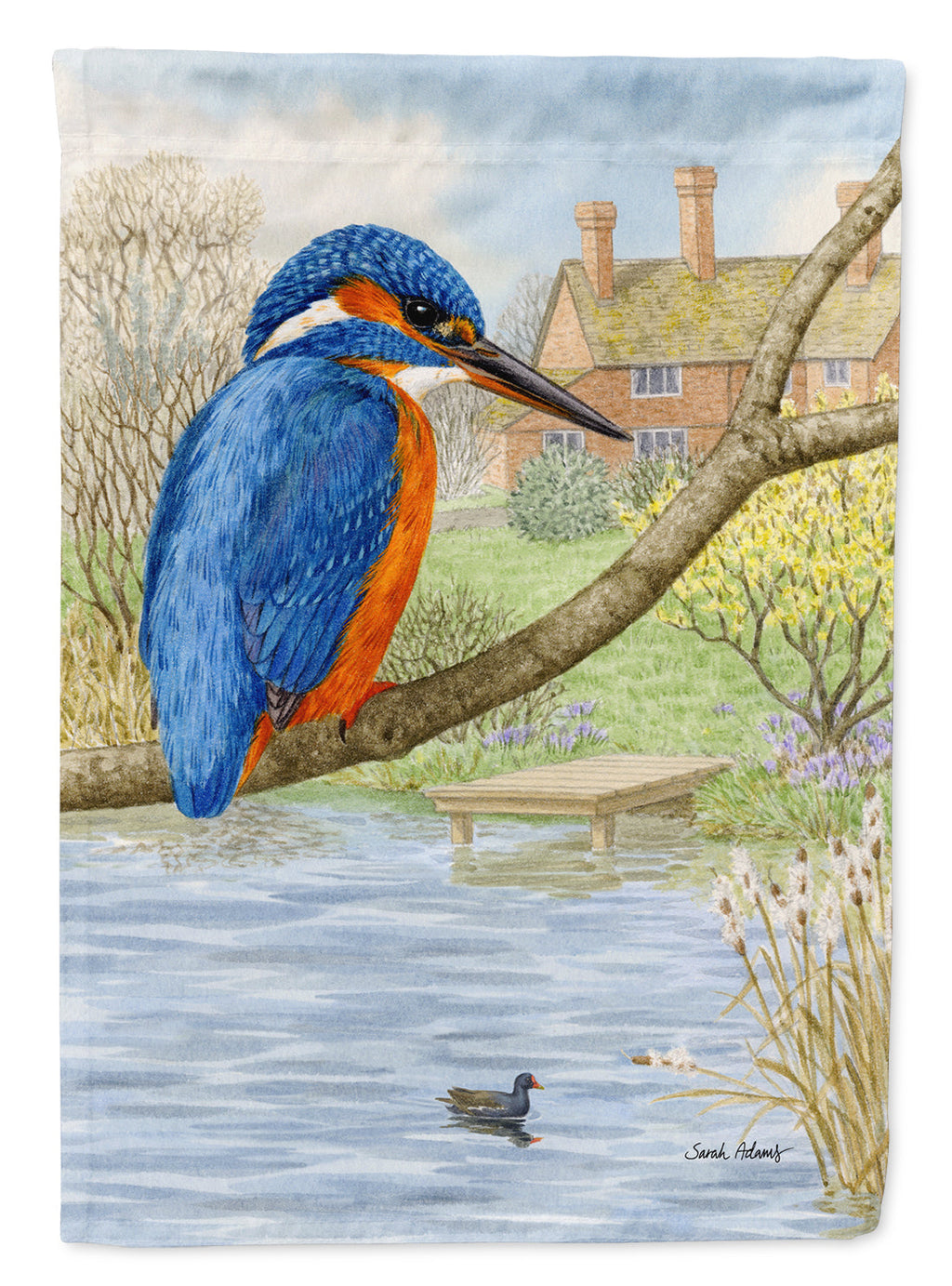 Kingfisher Garden Flag Mailbox Decorative Yard Banner Outside Patio Artwork for Flower Beds, Garden Size, Multicolor