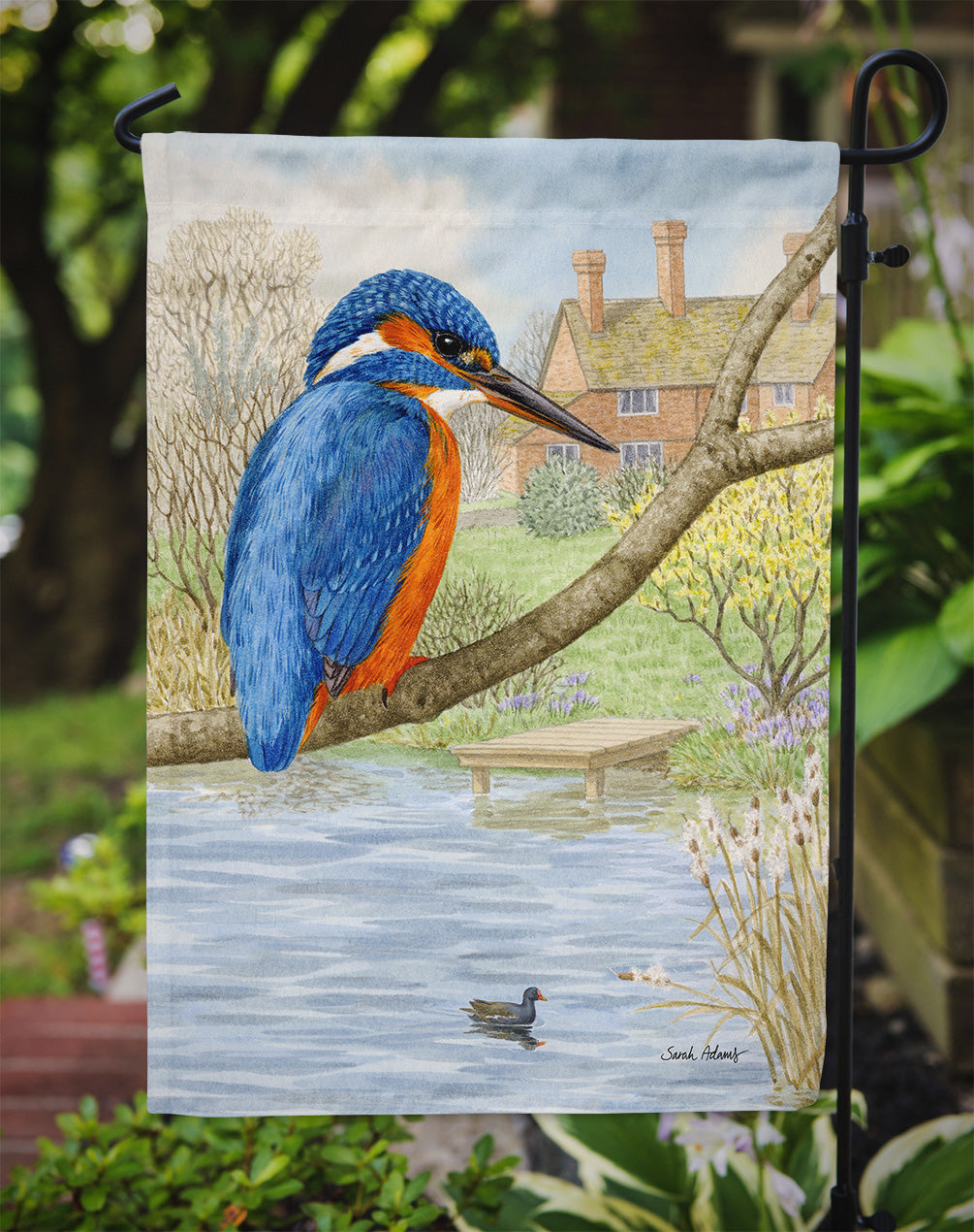 Kingfisher Garden Flag Mailbox Decorative Yard Banner Outside Patio Artwork for Flower Beds, Garden Size, Multicolor