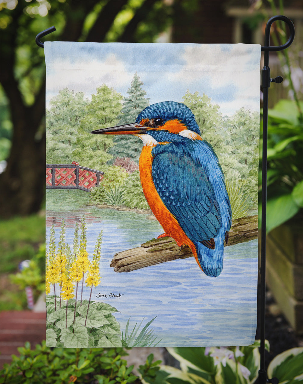 Kingfisher Garden Flag Mailbox Decorative Yard Banner Outside Patio Artwork for Flower Beds, Garden Size, Multicolor