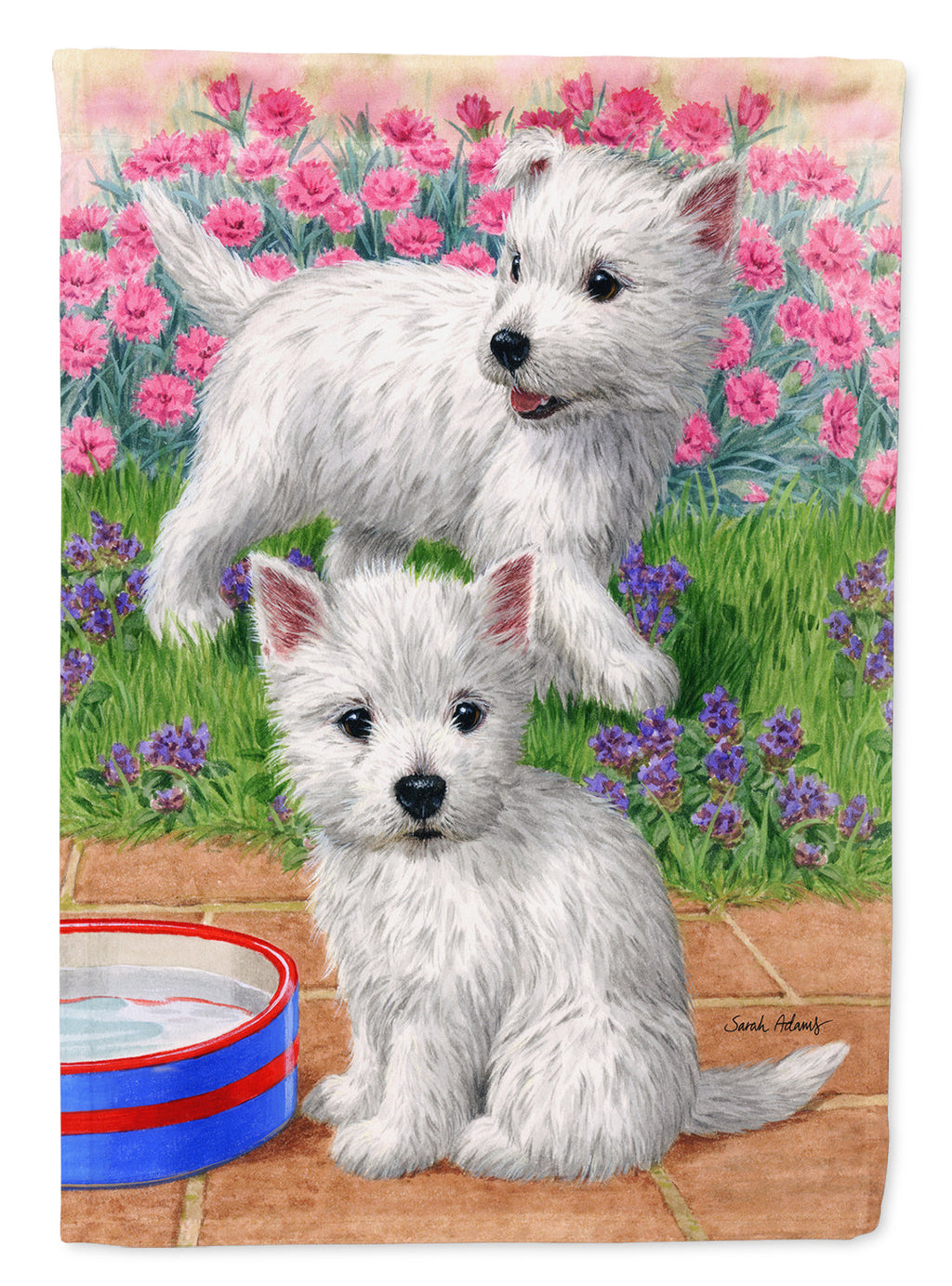 Westie Pups Garden Flag Mailbox Decorative Yard Banner Outside Patio Artwork for Flower Beds, Garden Size, Multicolor