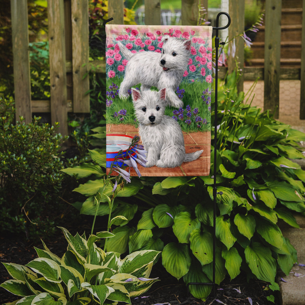 Westie Pups Garden Flag Mailbox Decorative Yard Banner Outside Patio Artwork for Flower Beds, Garden Size, Multicolor