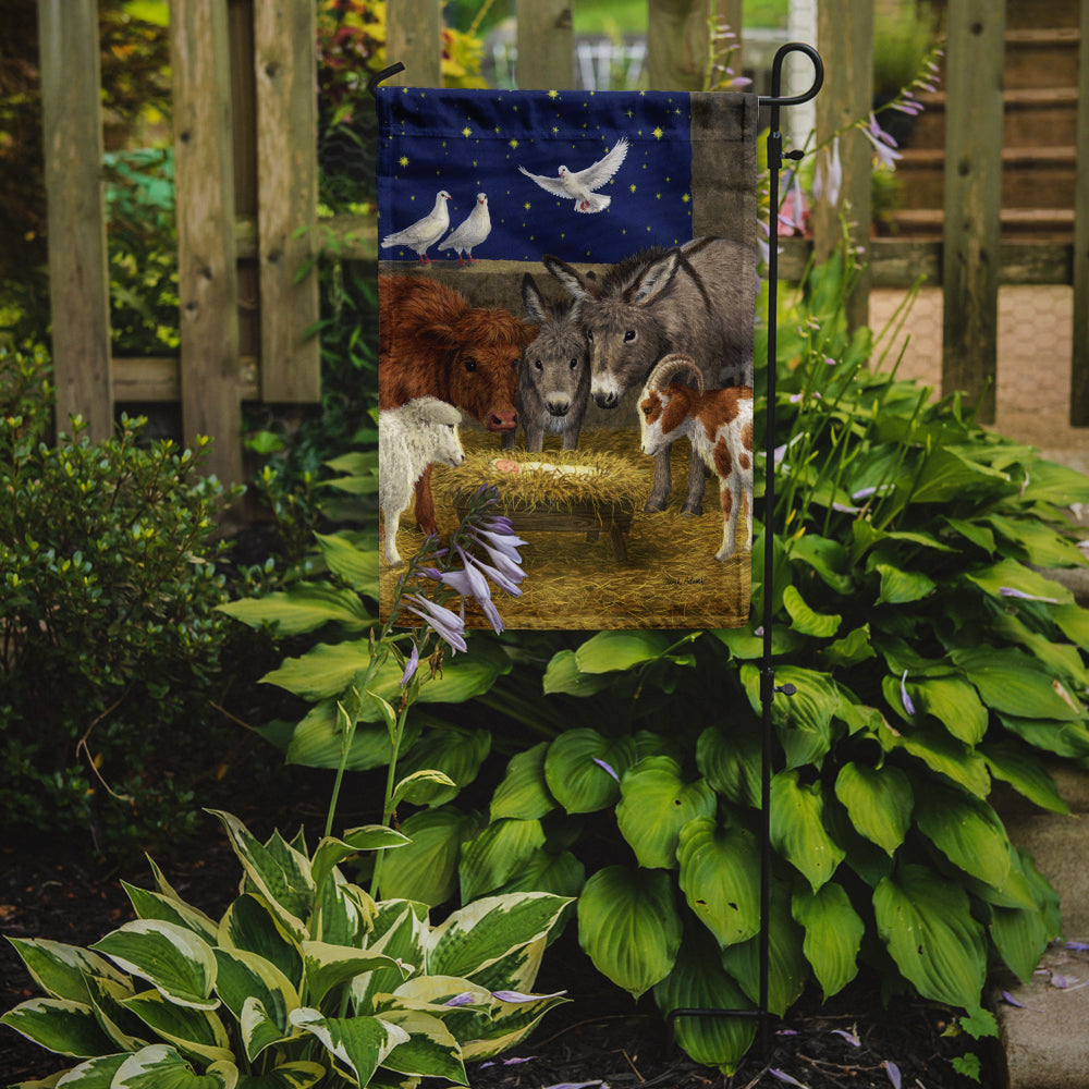 Nativity Scene with just animals Garden Flag Mailbox Decorative Yard Banner Outside Patio Artwork for Flower Beds, Garden Size, Multicolor