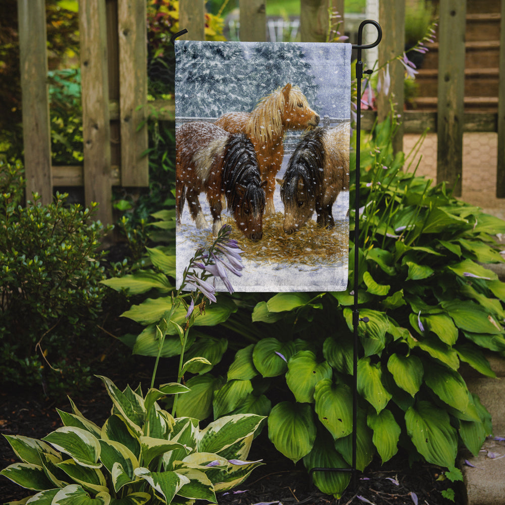 Shetland Ponies Garden Flag Mailbox Decorative Yard Banner Outside Patio Artwork for Flower Beds, Garden Size, Multicolor