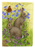 Rabbits House Flag 28x40 Porch Sleeve Pole Decorative Outside Yard Banner Artwork Wall Hanging, Polyester