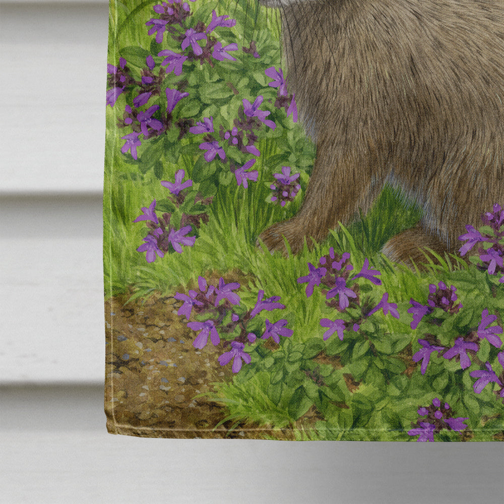 Rabbits House Flag 28x40 Porch Sleeve Pole Decorative Outside Yard Banner Artwork Wall Hanging, Polyester