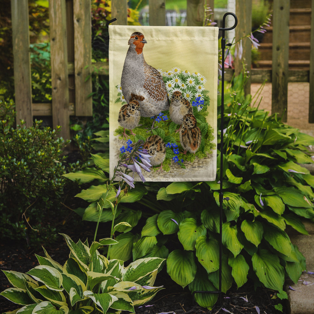 Partridge and Chicks Garden Flag Mailbox Decorative Yard Banner Outside Patio Artwork for Flower Beds, Garden Size, Multicolor