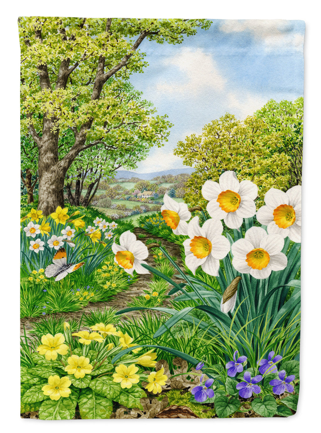 Spring Flowers by Sarah Adams Garden Flag Mailbox Decorative Yard Banner Outside Patio Artwork for Flower Beds, Garden Size, Multicolor