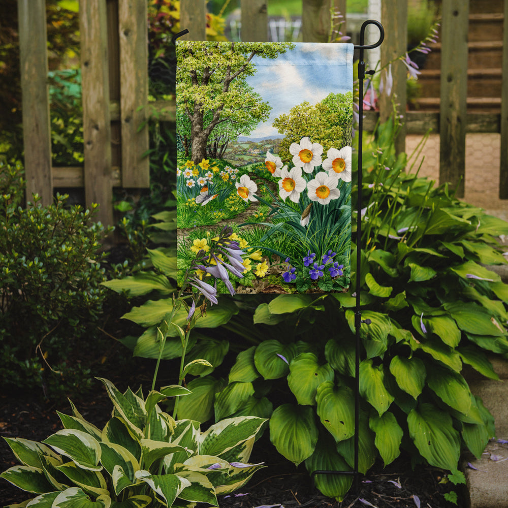 Spring Flowers by Sarah Adams Garden Flag Mailbox Decorative Yard Banner Outside Patio Artwork for Flower Beds, Garden Size, Multicolor
