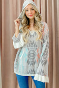 Plus Grey Thick Aztec Sweater