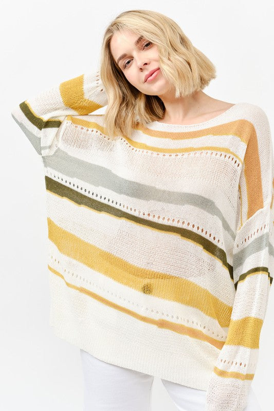 Light Weight Stripe Sweater