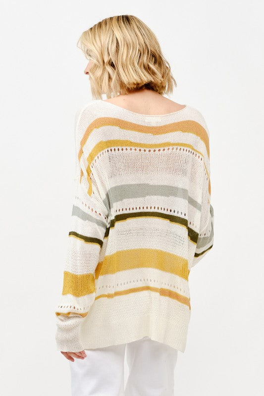 Light Weight Stripe Sweater