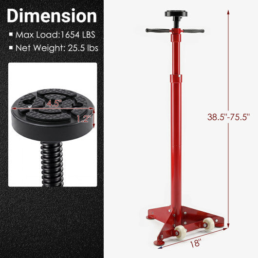 Underhoist Support Stand for Vehicle Components Support-Black