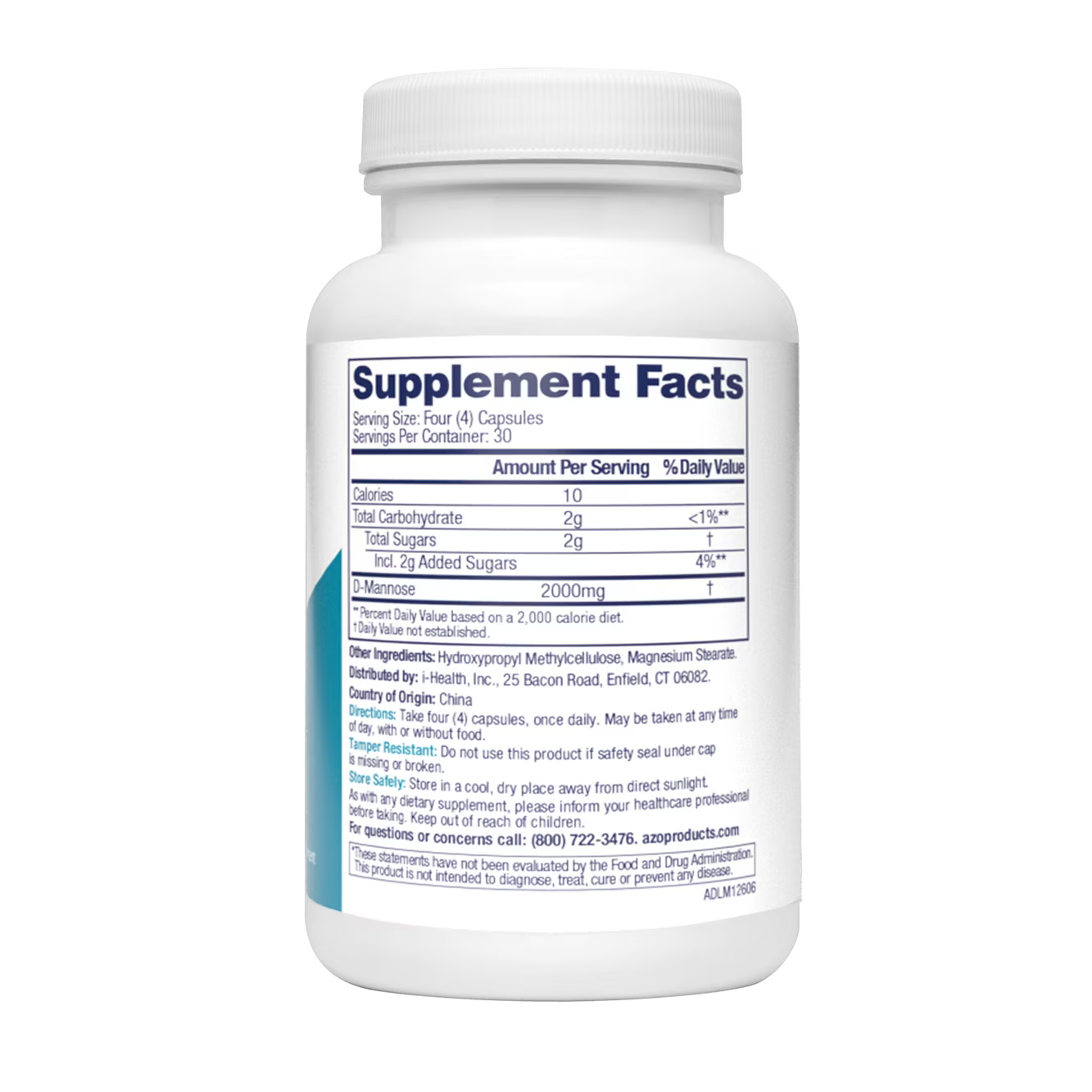 AZO D-Mannose Urinary Tract Health Supplement, Supports UTI Prevention & Bladder Health 787651760261