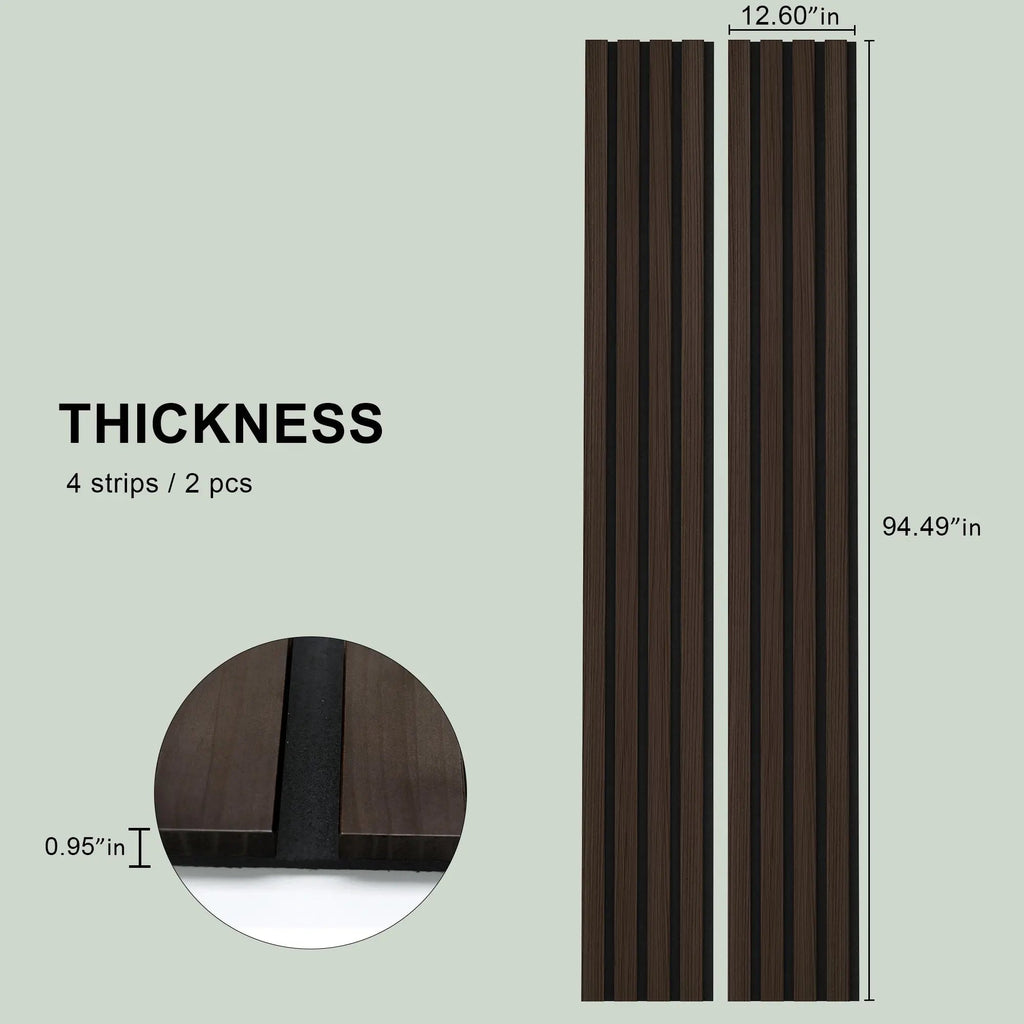 Solid Wood Acoustic Slat Wall Panels (Broad Strip)