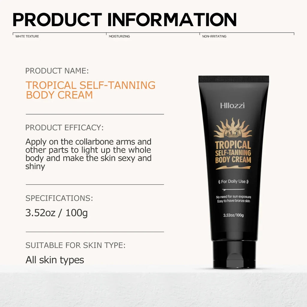 self-tanning lotion can be used on all parts of the face and body to hydrate and moisturize. faster and deeper tanning effects