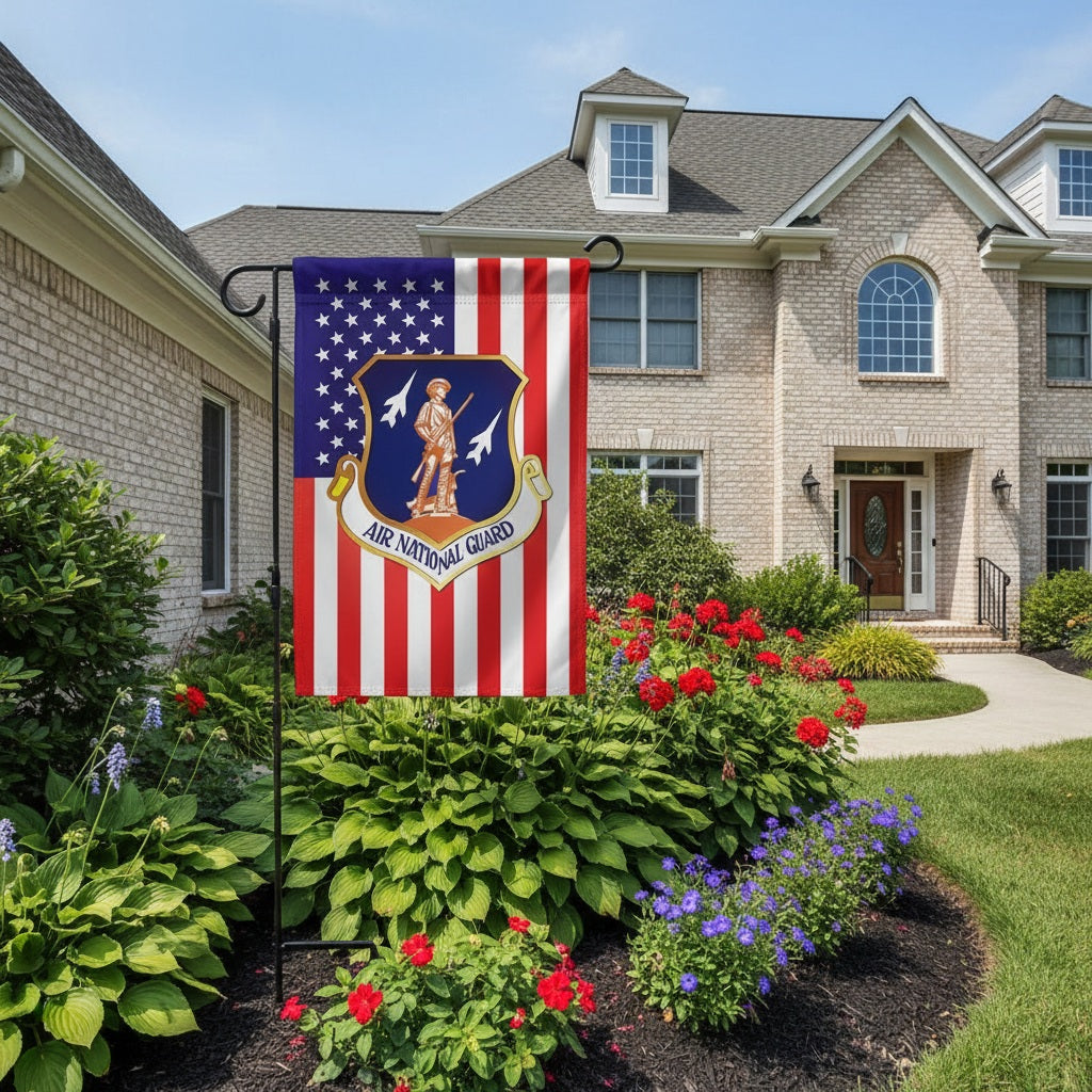 Air National Guard Garden Flag 2 Sided Military