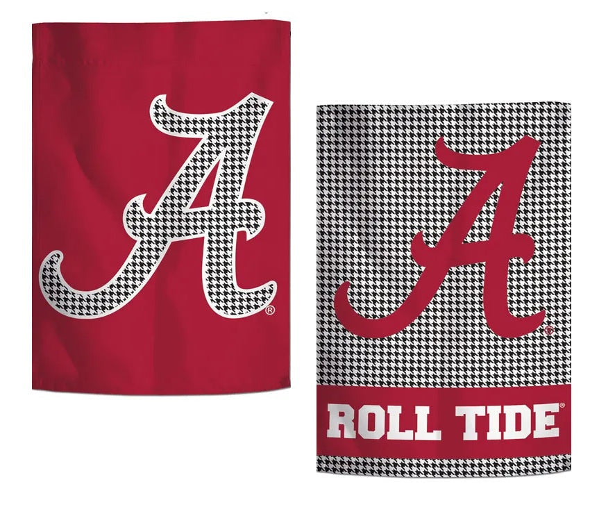 Alabama Crimson Tide Houndstooth 2 Sided Garden Flag