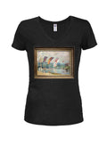 Alfred Sisley - Regatta at Molesey Juniors V Neck T-Shirt