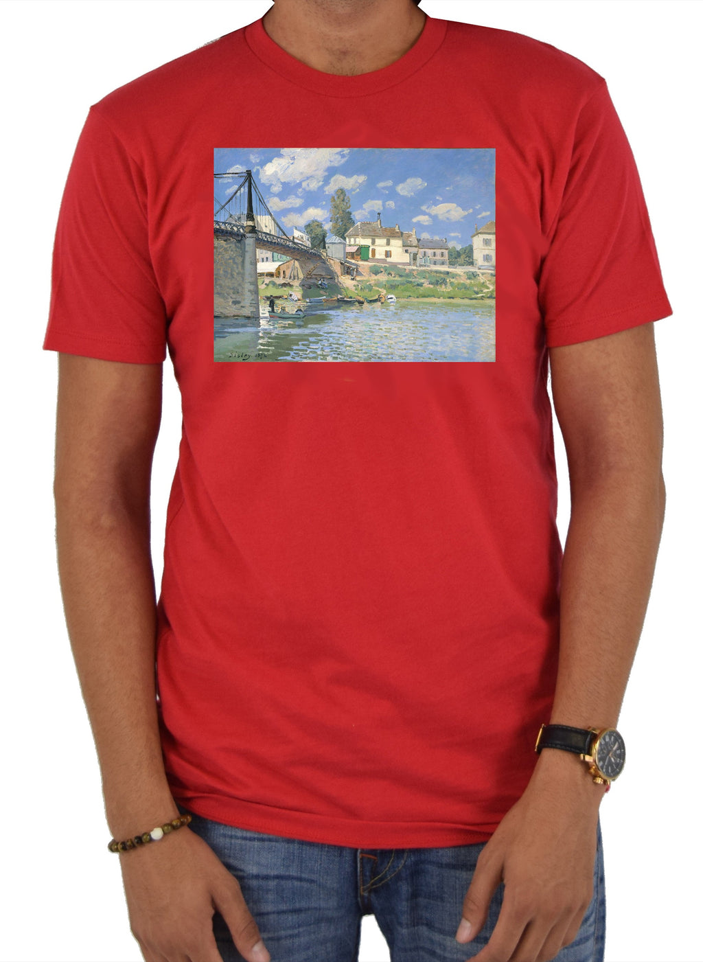 Alfred Sisley - The Bridge at Villeneuve-la-Garenne T-Shirt