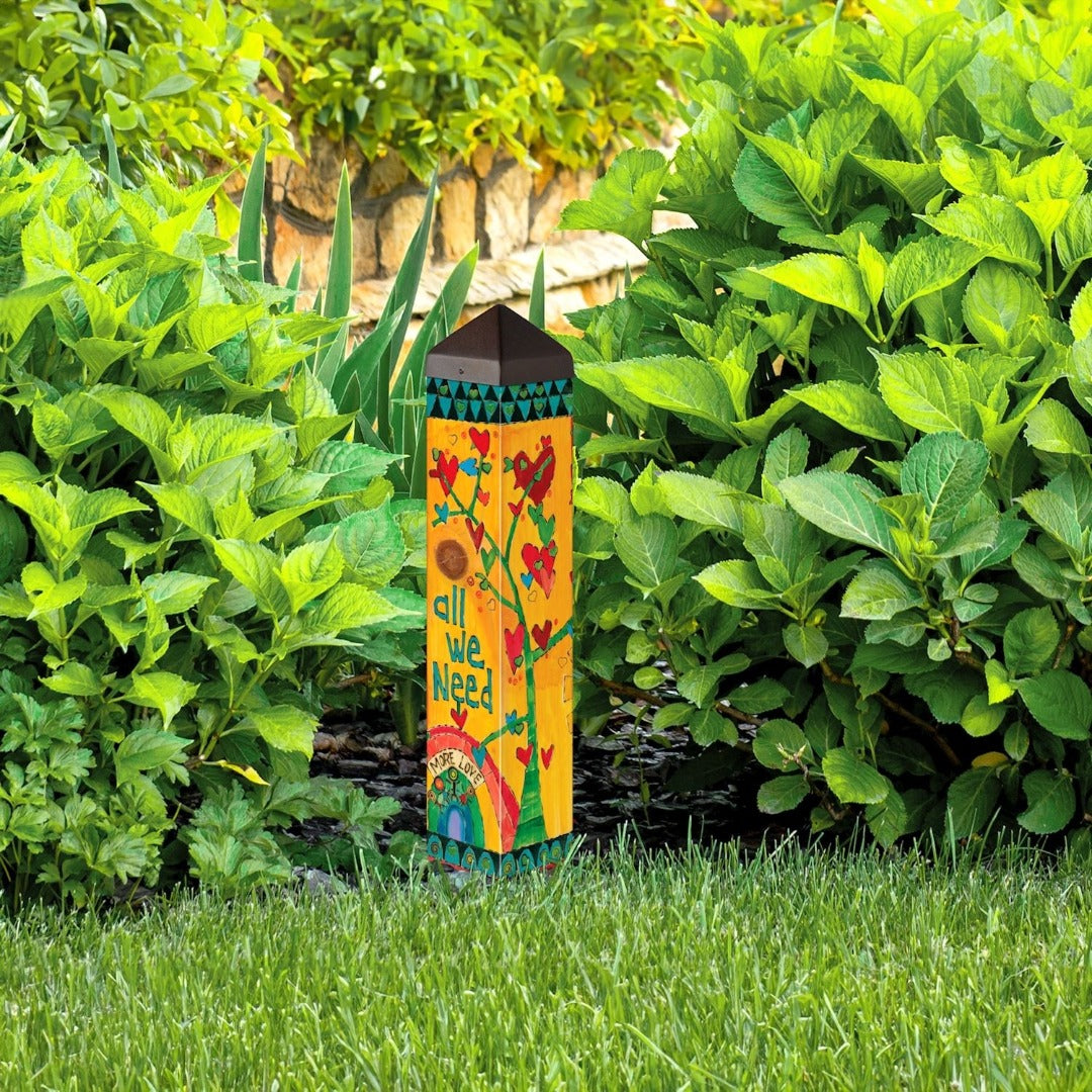All We Need Is Love Art Pole 20 Inches
