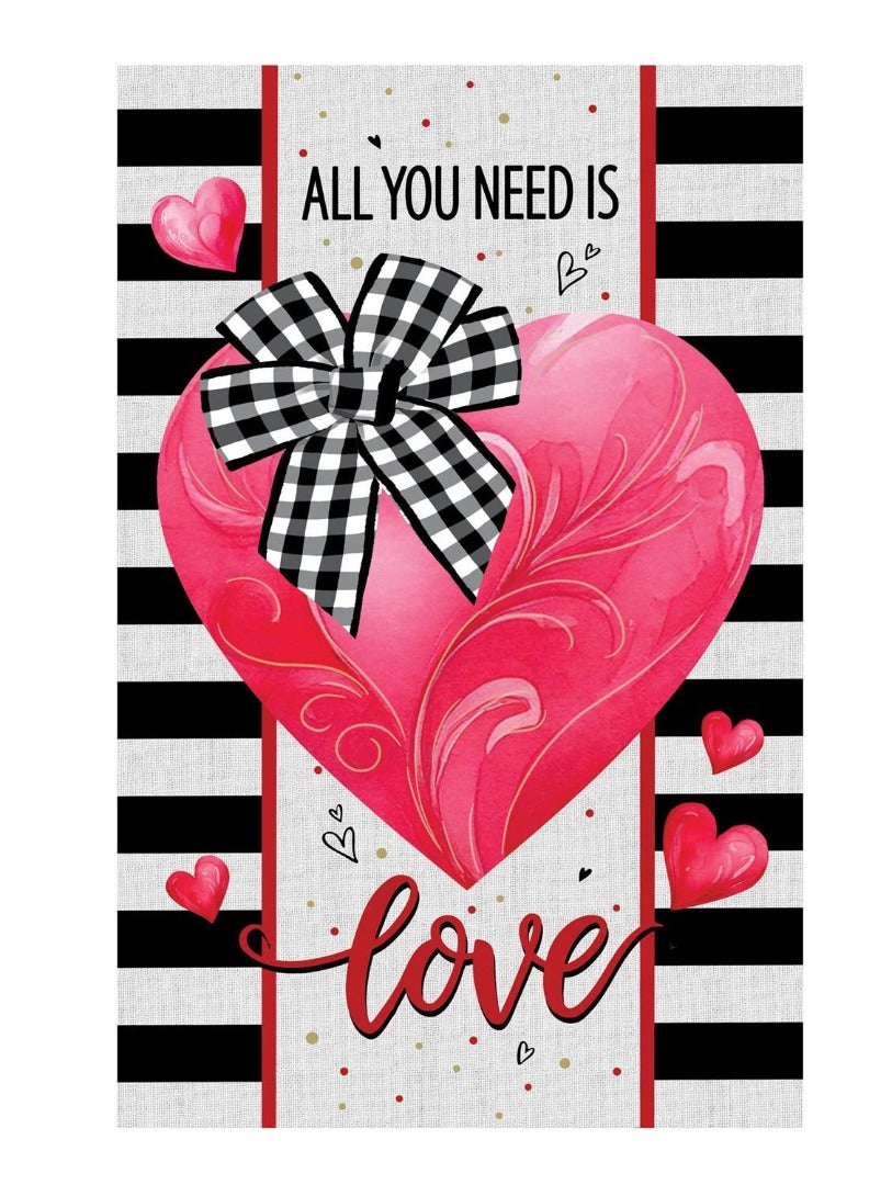 All You Need Is Love 2 Sided Garden Flag