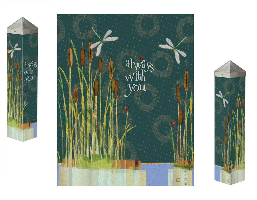 Always With You Art Pole 20 Inches Tall Memorial Dragonfly