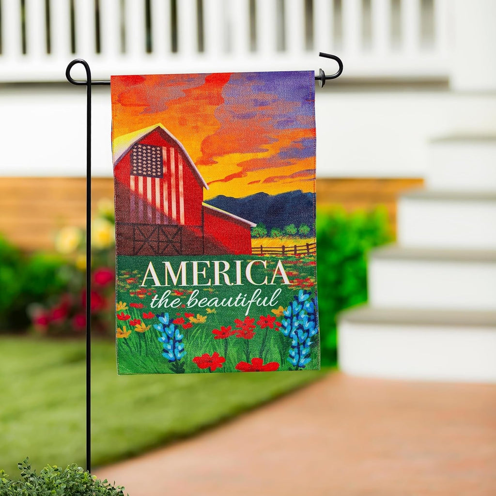 America The Beautiful 2 Sided Garden Flag