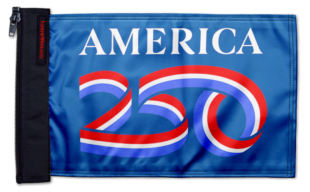 America 250 12"x18" Forever Wave Flag for UTVs