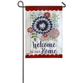 Americana Floral Patriotic Garden Flag 2 Sided