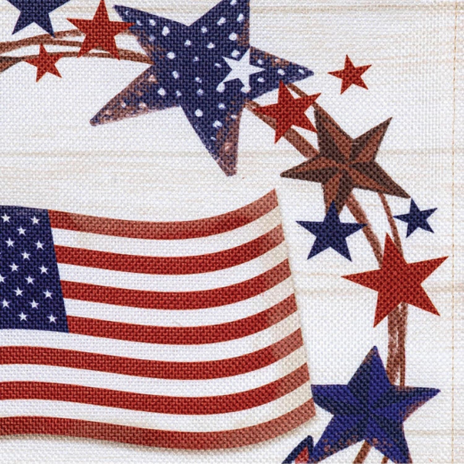 Americana Star Wreath 2 Sided Garden Flag
