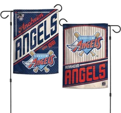 Anaheim Angels Garden Flag 2 Sided Cooperstown Logo