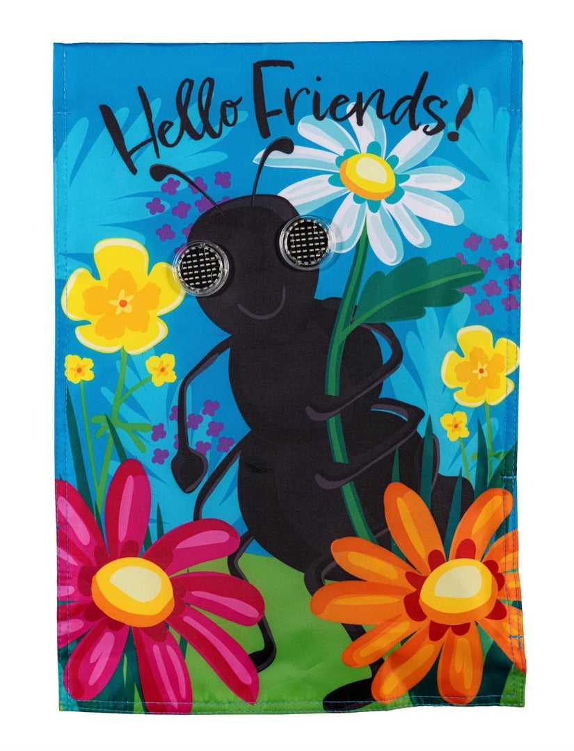 Animated Floral Ant 2 Sided Garden Flag