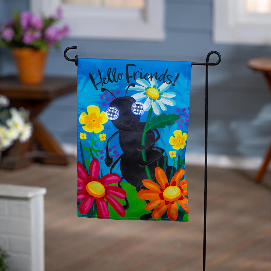 Animated Floral Ant 2 Sided Garden Flag