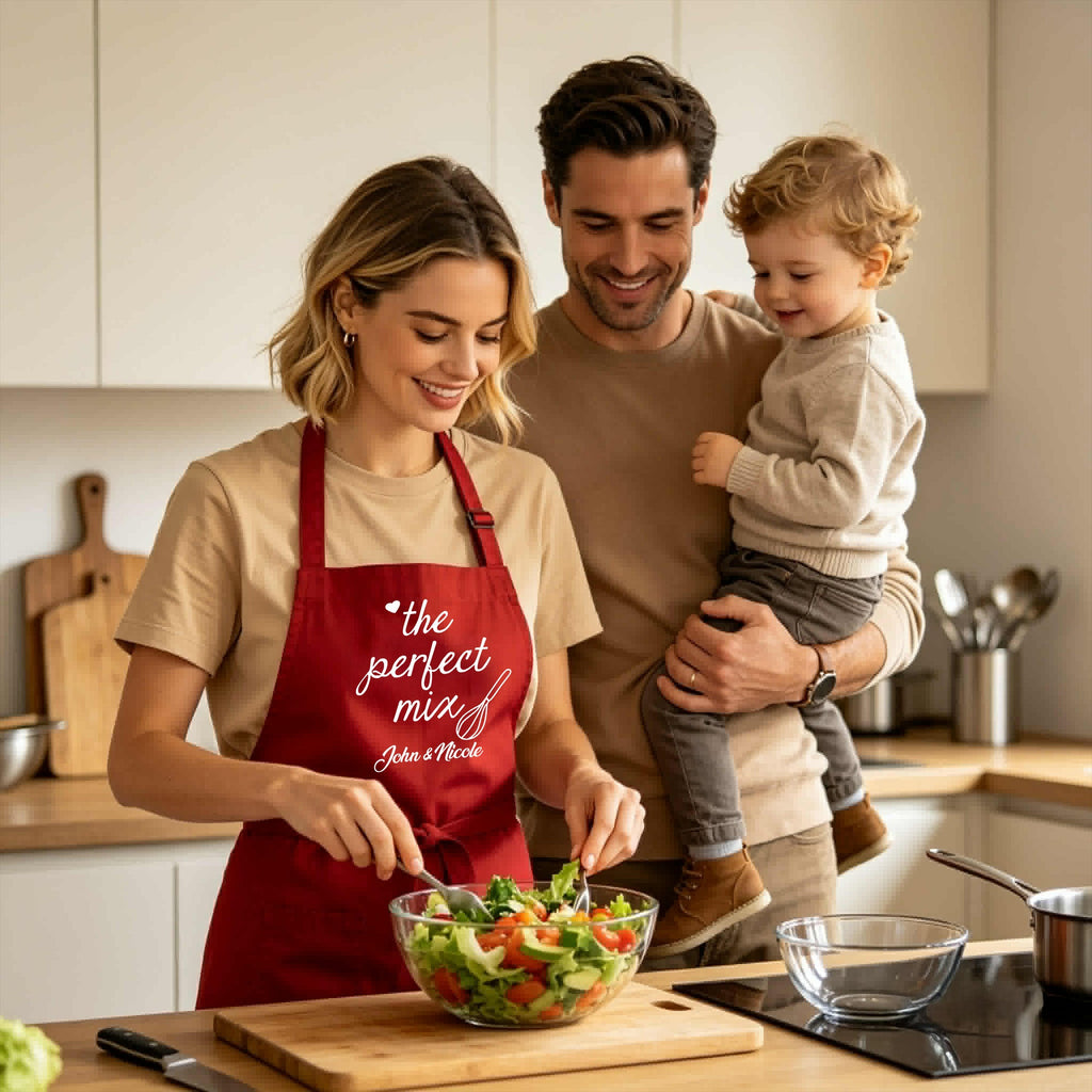 Custom Apron for Mom, Mother's Day Gift for Mom with Name - The Perfect Mix
