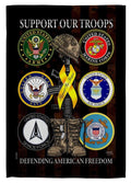 Armed Forces Support Our Troops Garden Flag 2 Sided