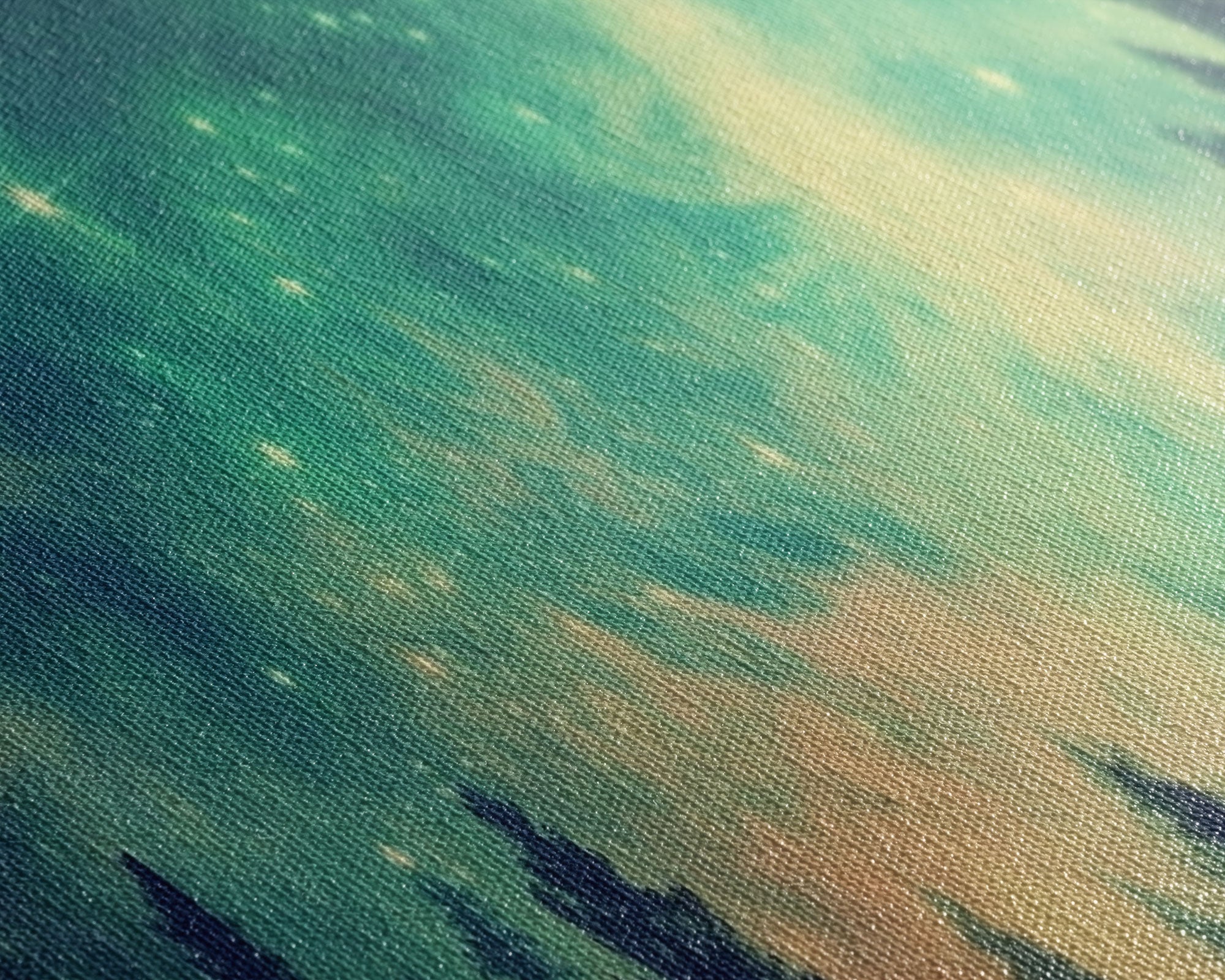 Green Night Sky Watercolor Art Print, Forest Canvas Art, Dark Forest Art, Starry Night Sky, Galaxy Art, Panoramic, Wall Art, Canvas Print