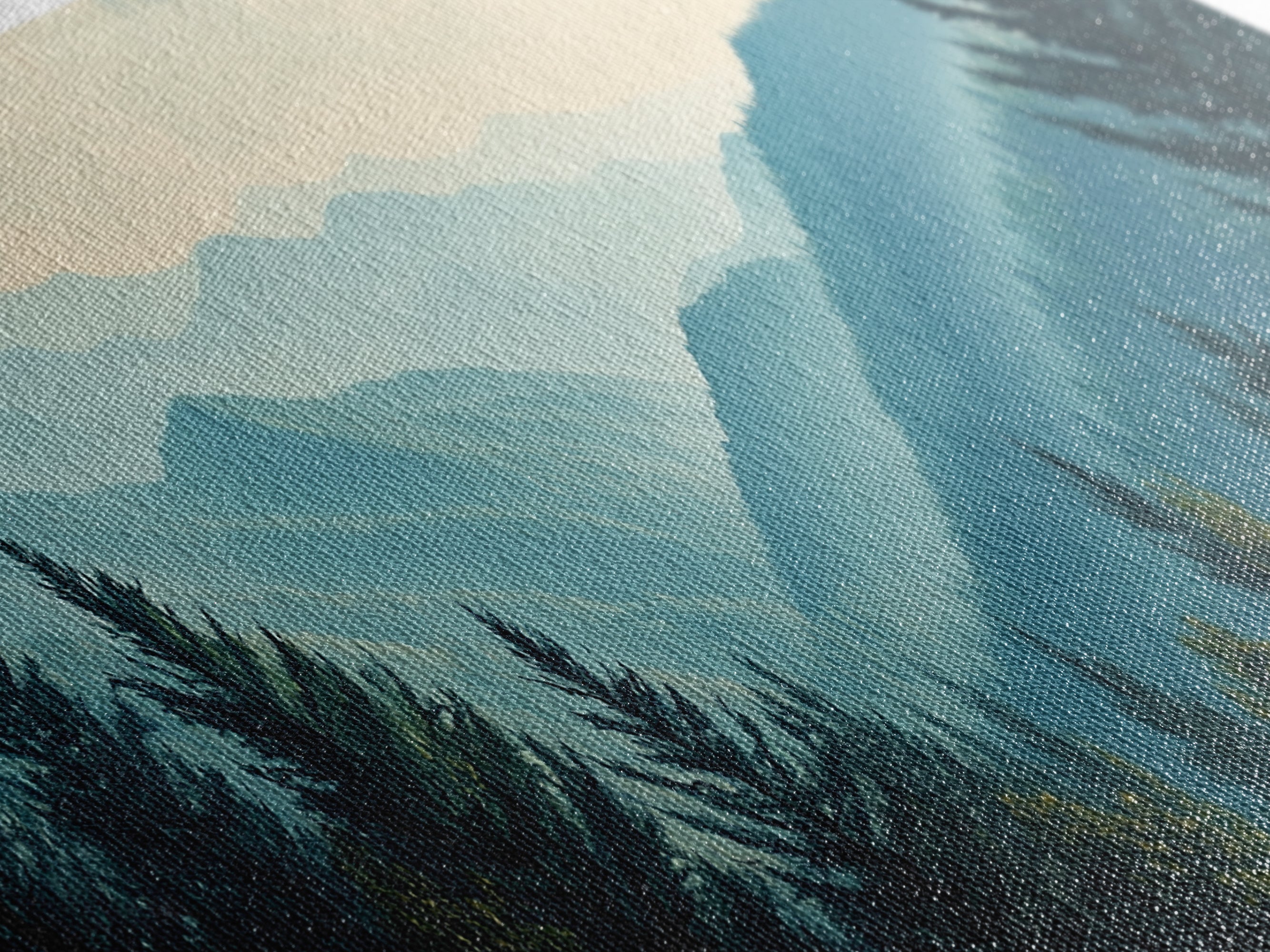 Mountain Painting Print, Mountain Art, Panoramic Wall Art, Extra Wide Horizontal Art, Ultra Wide Wall Art, Blue Ridge Mountains Painting