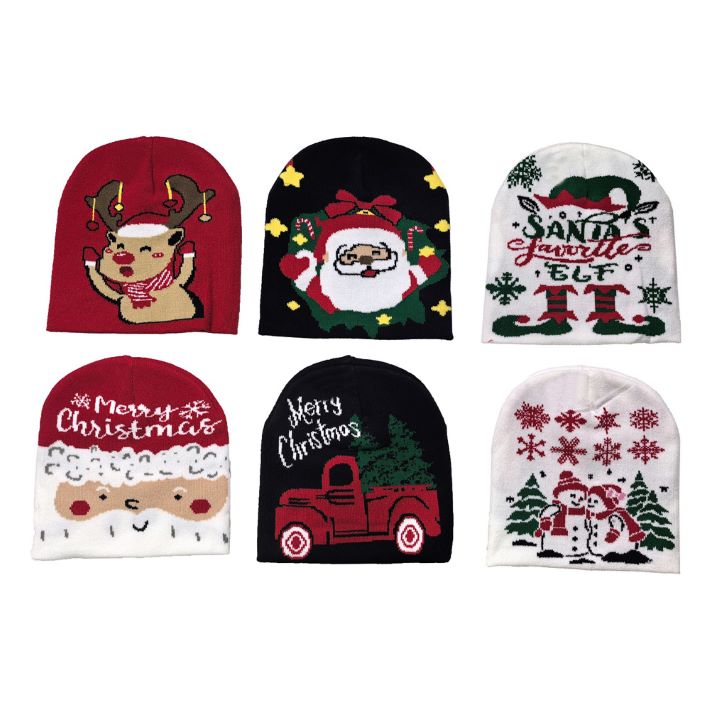 12PCS - Christmas Winter Beanie Hats