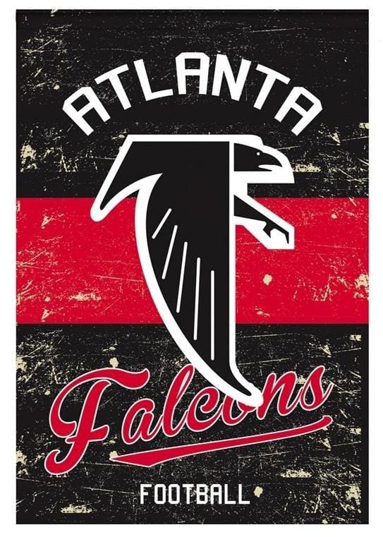 Atlanta Falcons Garden Flag 2 Sided Distressed Logo